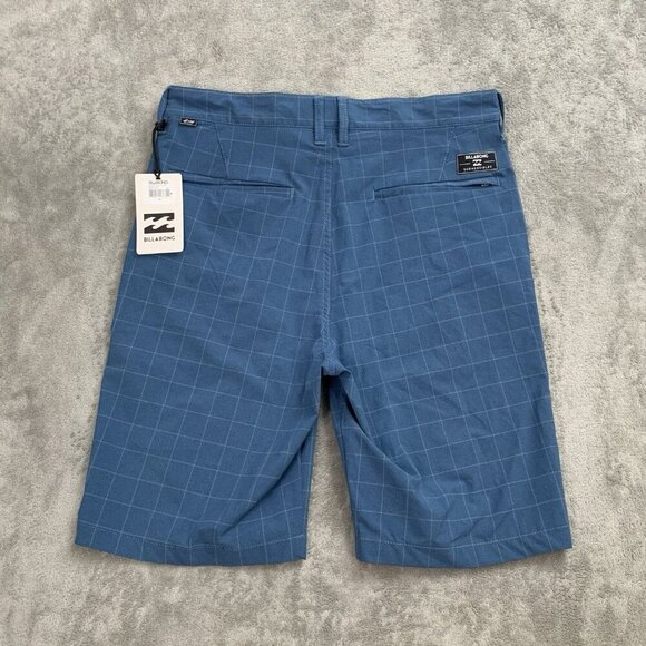 Billabong Shorts Mens 30 Blue Plaid Crossfire Submersibles Land Swim Casual 9” - Picture 10 of 12